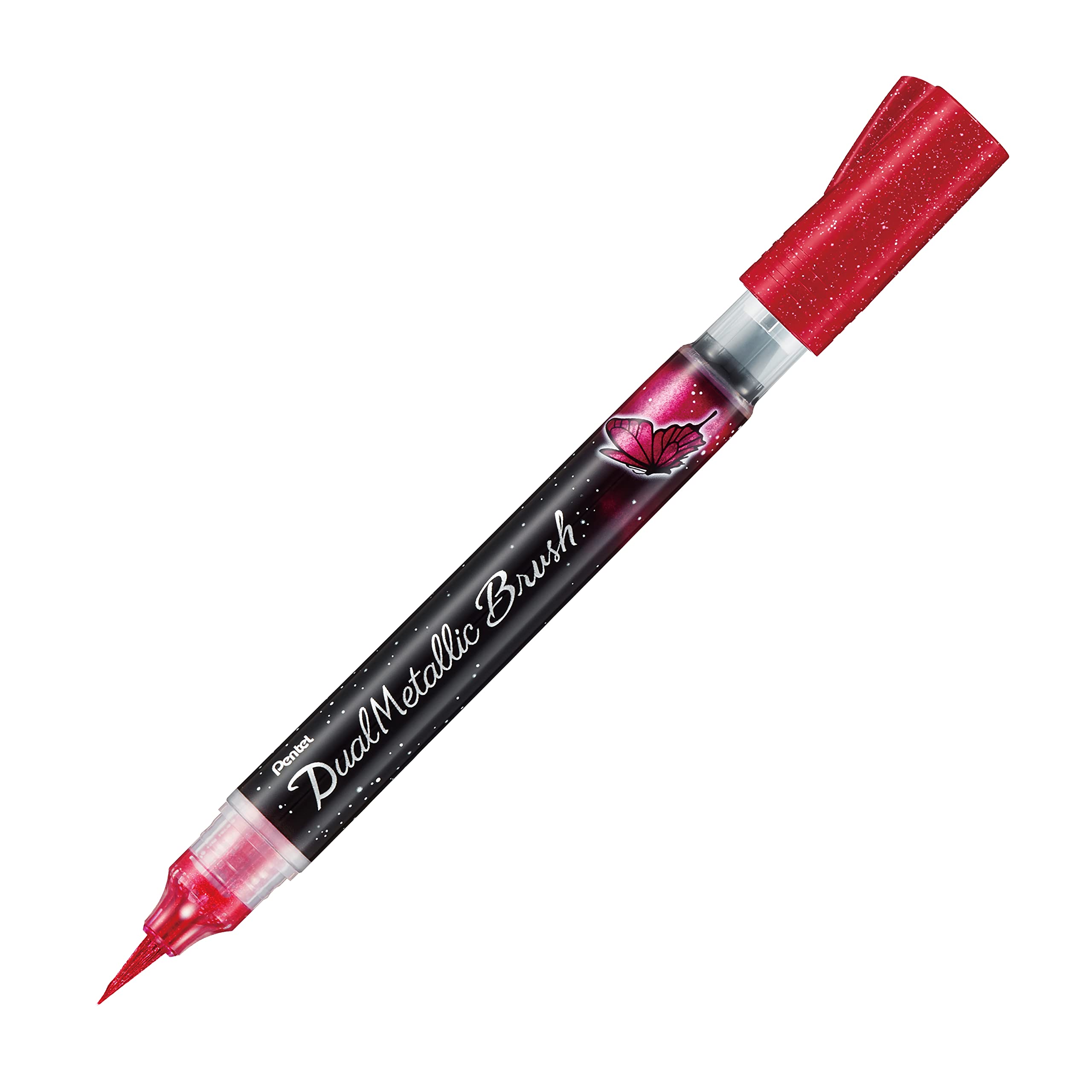 pentel-arts-dual-metallic-brush-xgfh-feutre-pinceau-gel-rose-rose-m-tallique image 2