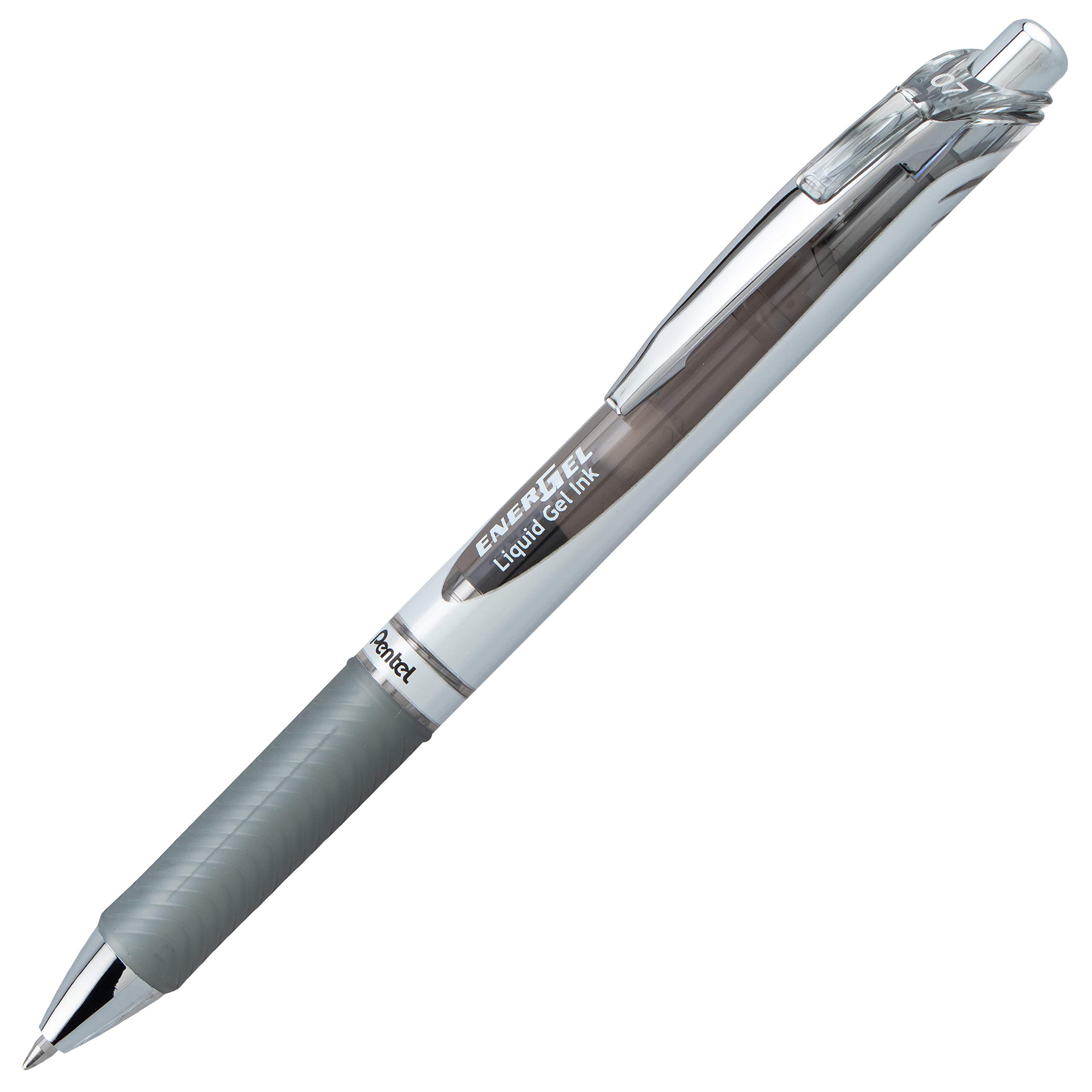 pentel-energel-bl77-lot-de-12-rollers-gel-r-tractables-0-7-mm-gris image 2