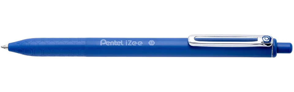 pentel-izee-bx470-lot-de-12-stylos-bille-r-tractables-1-0-mm-bleu image 1