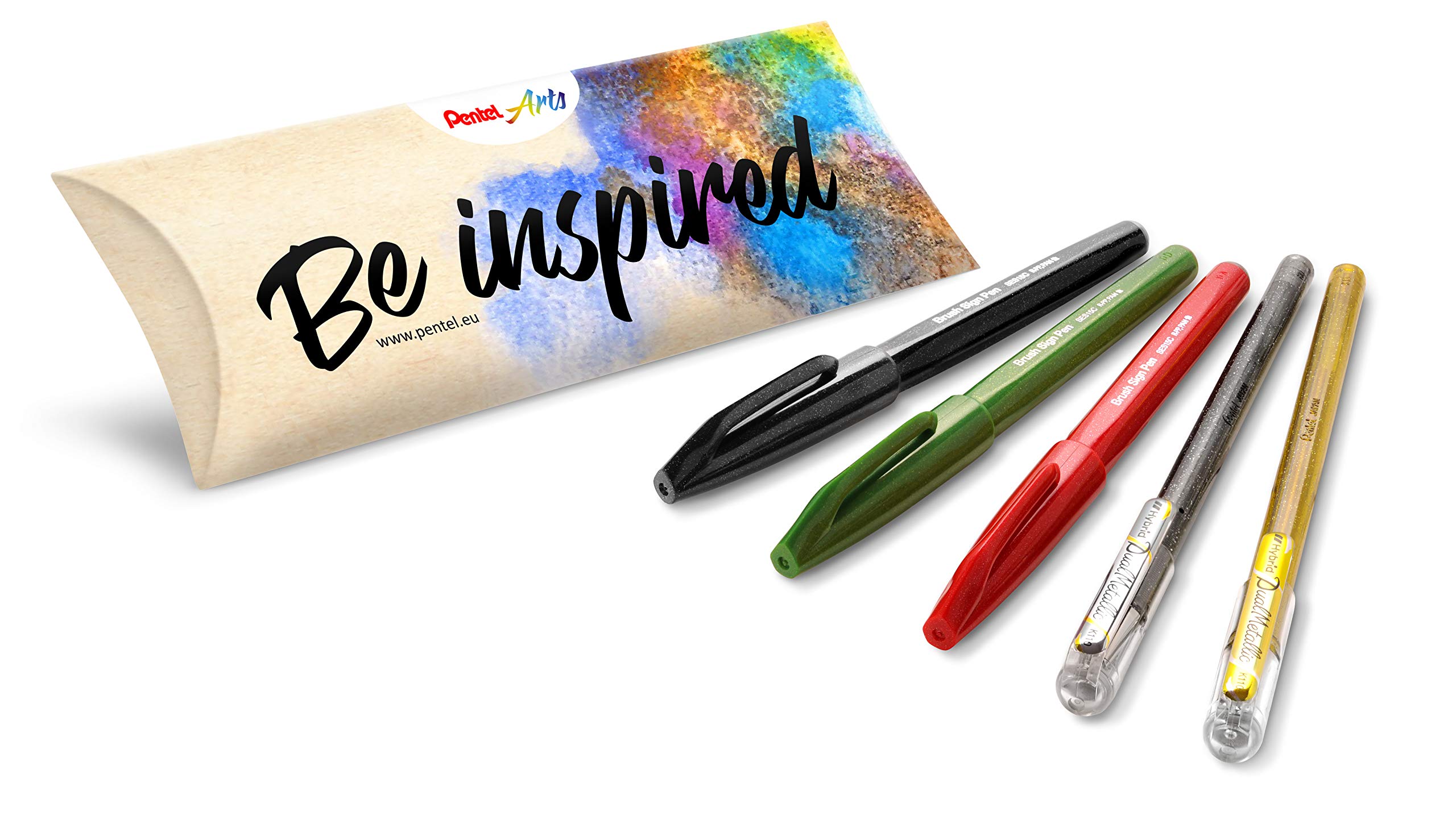 pentel-arts-pack-no-l-5-pi-ces-marqueurs-paint-marker-or-argent-rollers-gel-dual image 7