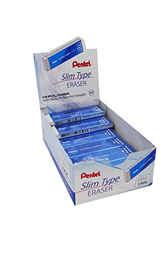 pentel-hi-polymer-effaceur-ezee02e-gomme-slim-blanche-lot-de-36 image 4