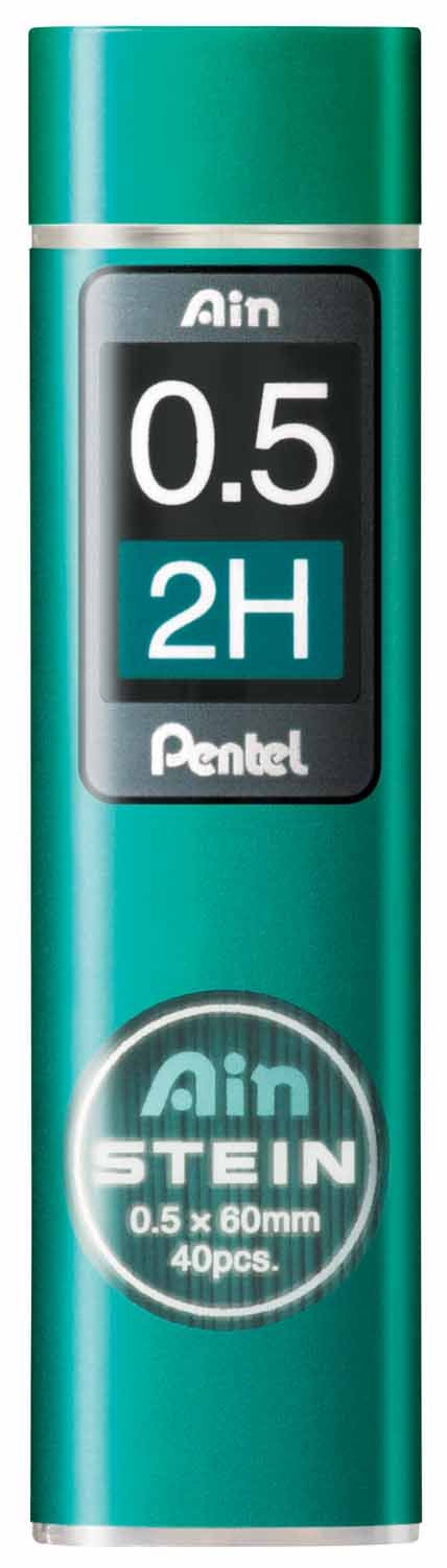 pentel-ain-stein-c275-2h-mines-pour-porte-mines-0-5-mm-2h-lot-de-12-tuis-de-40-m image 1