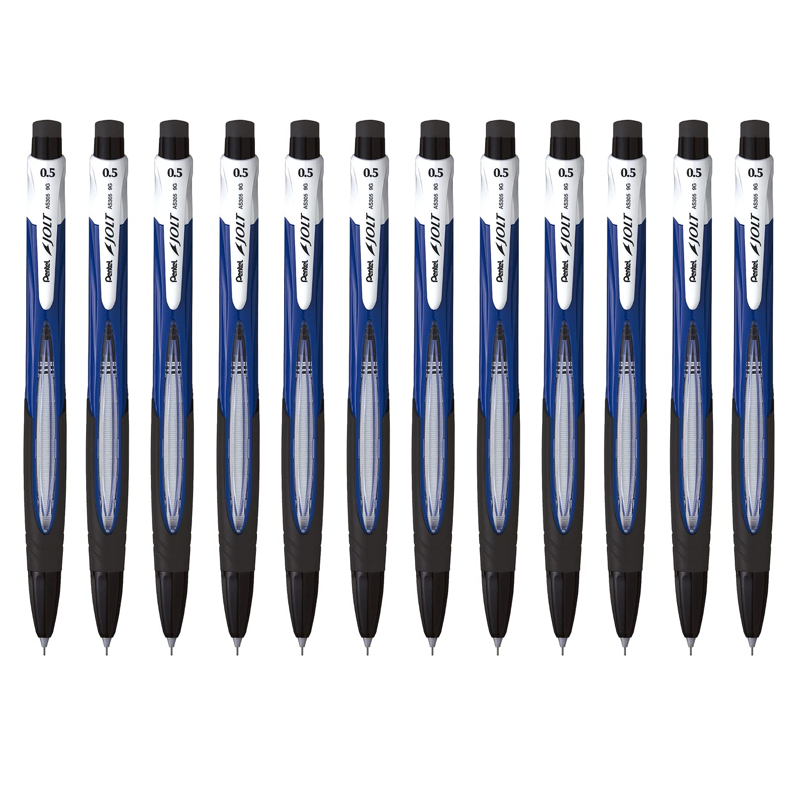 pentel-jolt-porte-mines-0-5-mm-orange-blanc-lot-de-12 image 4