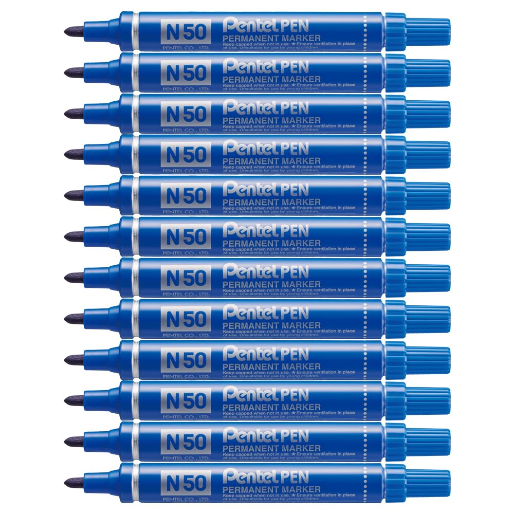 pentel-pen-n50-marqueur-permanent-pointe-conique-4-3-mm-noir-lot-de-12 image 8