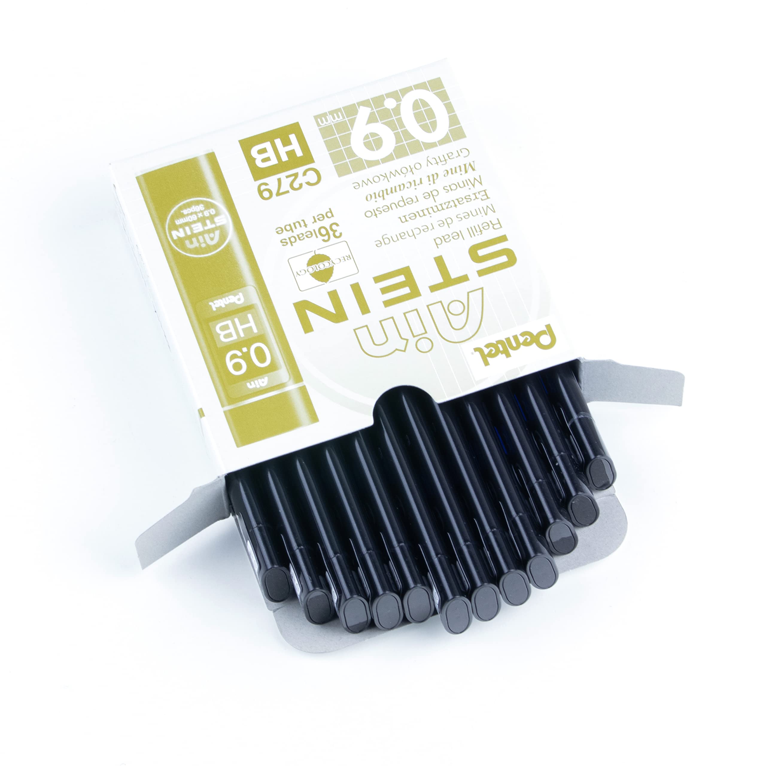 pentel-ain-stein-c279-hb-lot-de-12-tuis-de-36-mines-0-9-mm-hb-pour-porte-mines image 3