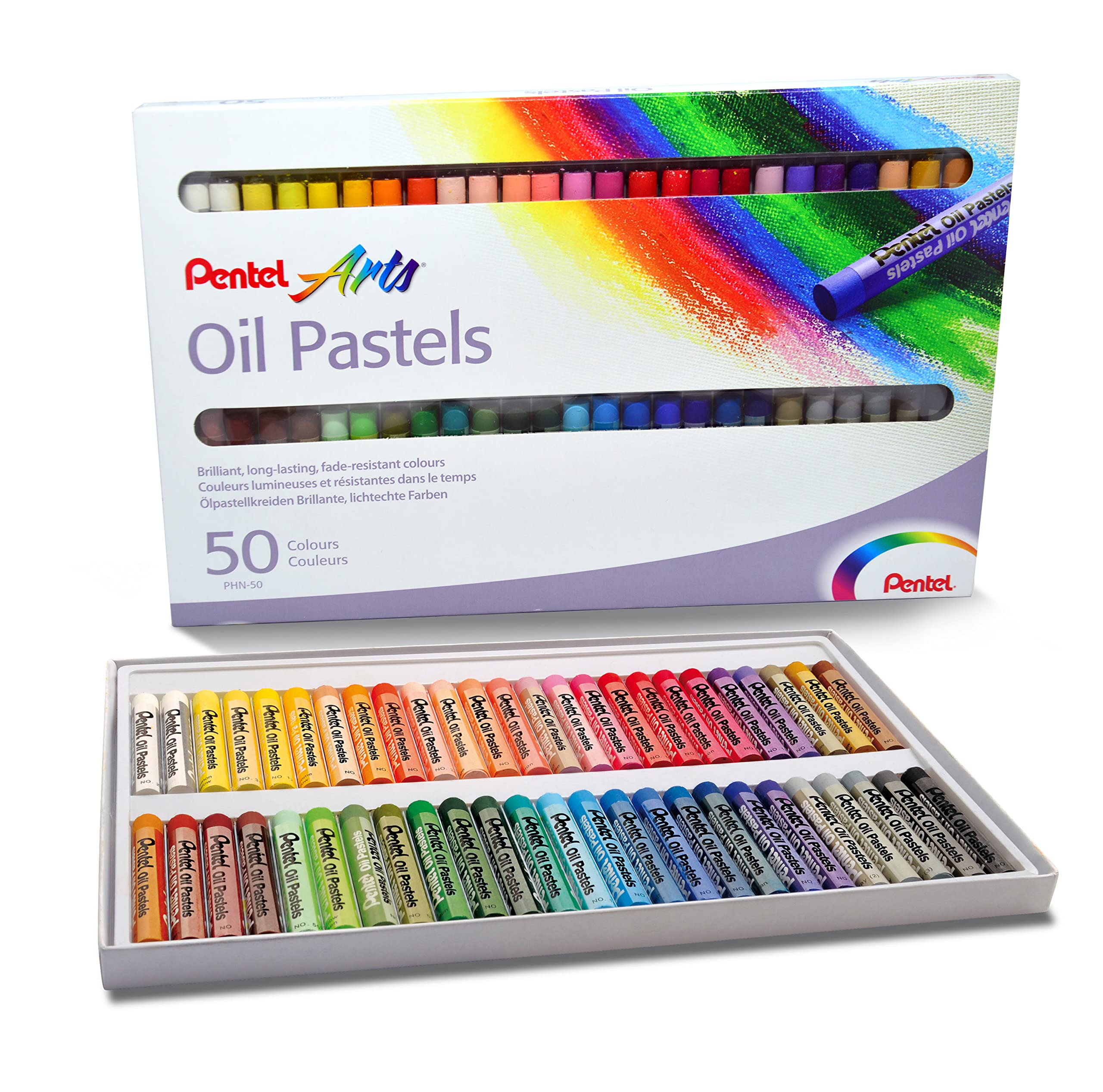 pentel-arts-phn-50u-pastels-l-huile-bo-te-de-50-couleurs-assorties image 8