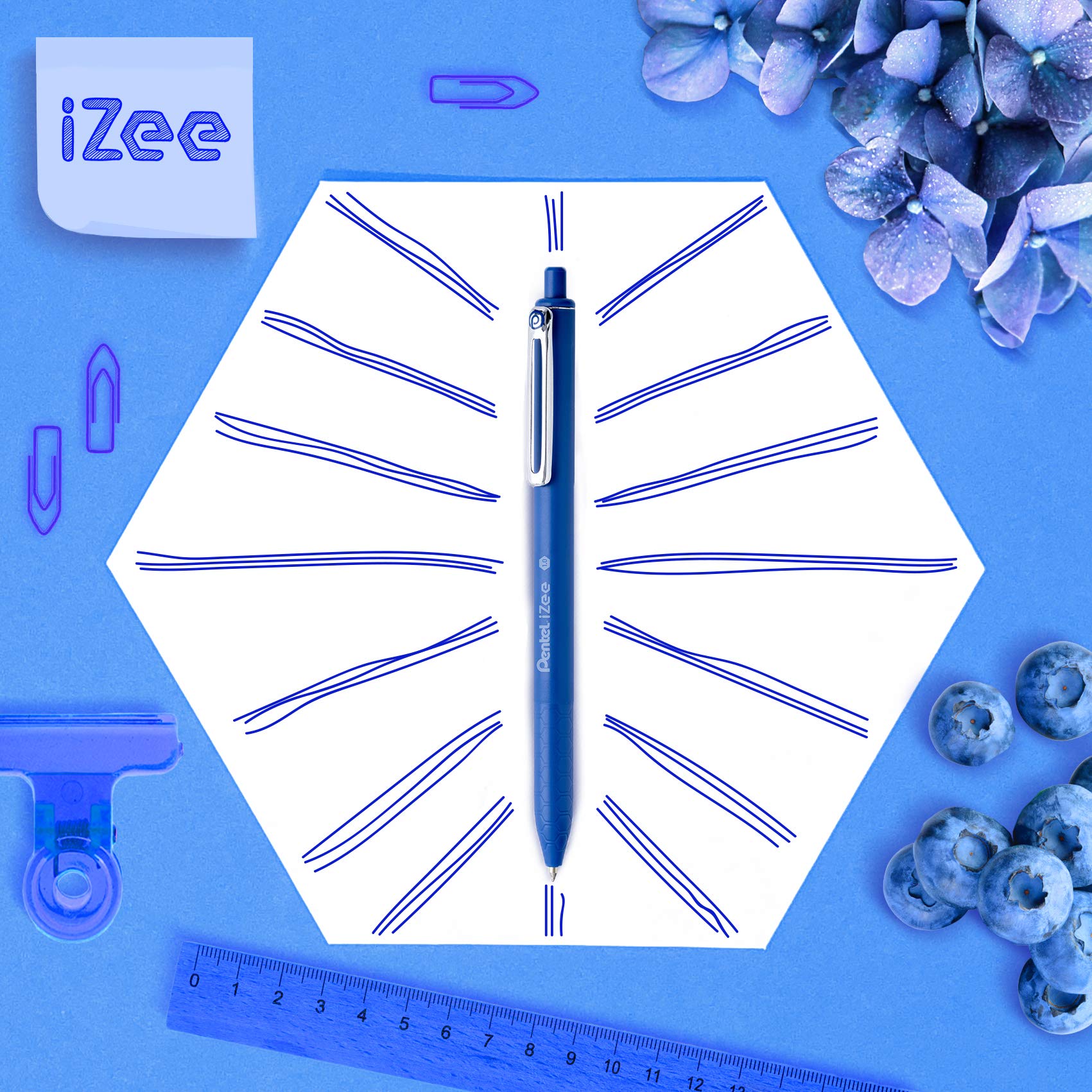 pentel-izee-bx470-stylo-bille-r-tractable-bleu-pointe-1-0-mm image 6