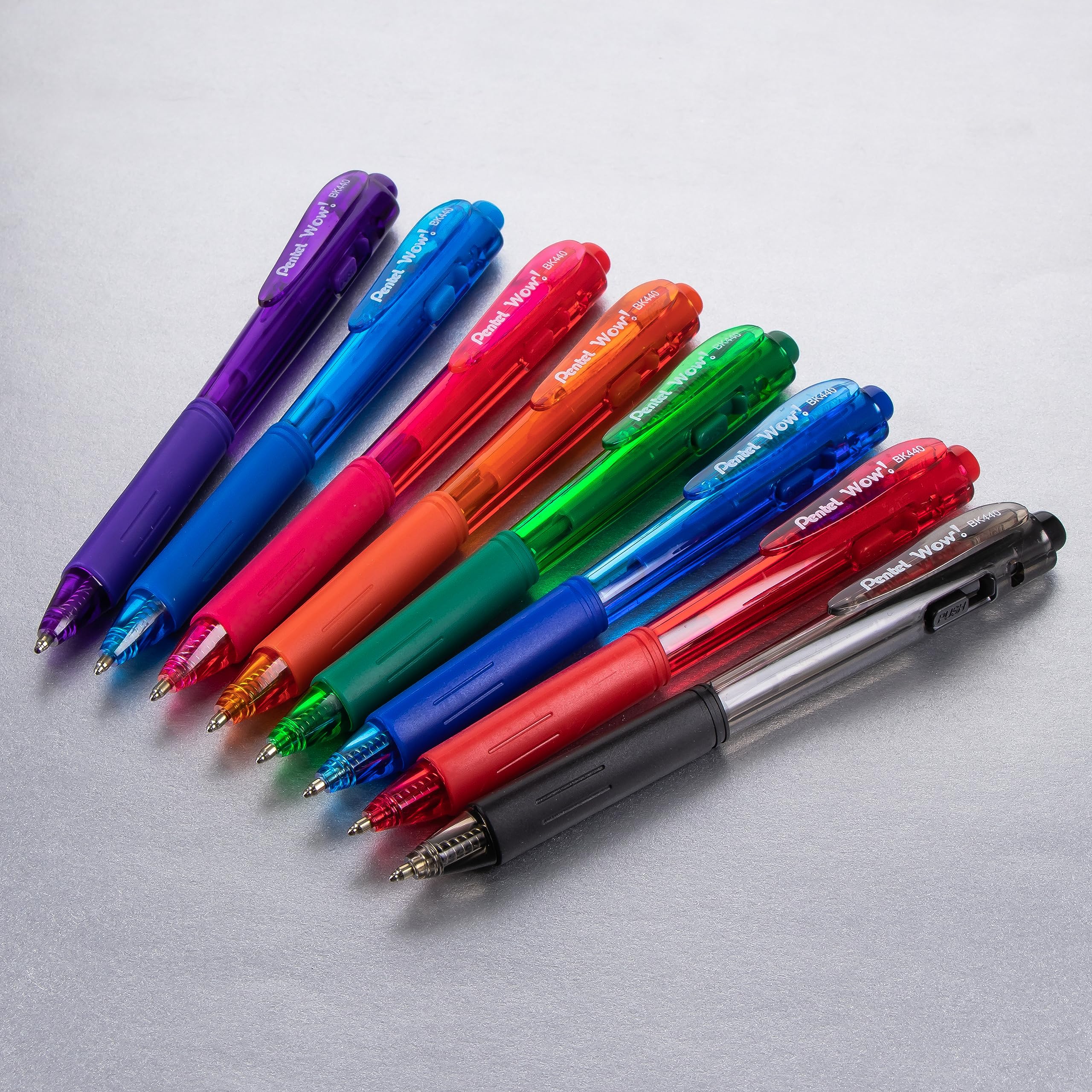 pentel-wow-stylo-bille-r-tractable-triangulaire-1-mm-vert-lot-de-12 image 6
