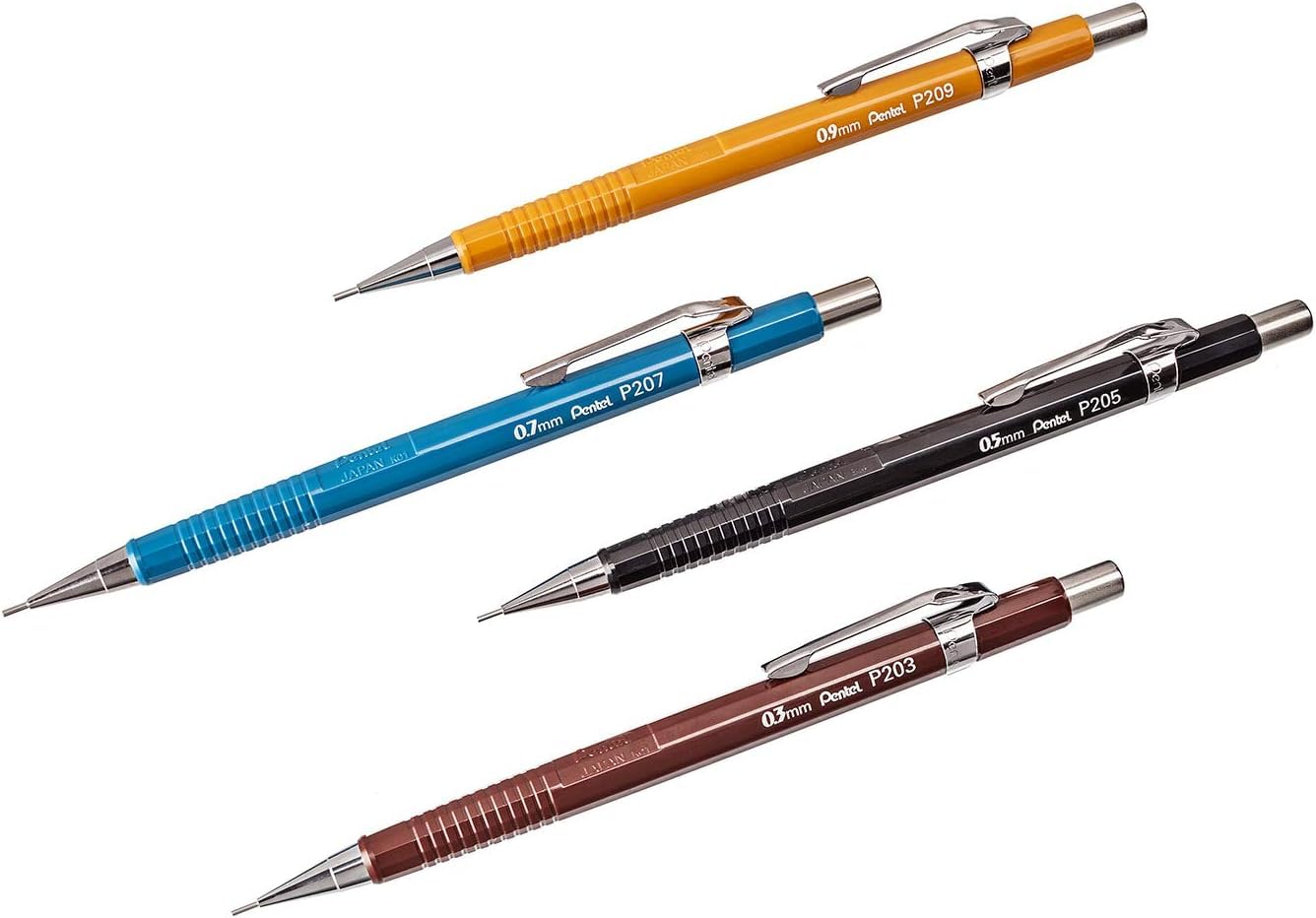 pentel-p203-porte-mines-0-3-mm-canon-fixe-4-mm-corps-marron-lot-de-12 image 7