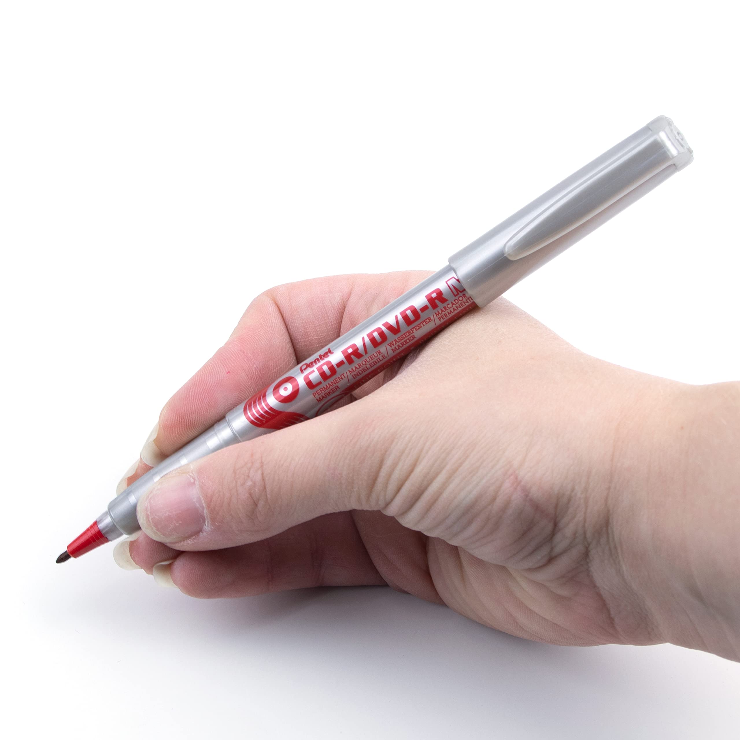 pentel-nms51-b-marqueur-permanent-cd-dvd-pointe-fine-0-9-mm-rouge-lot-de-12 image 6