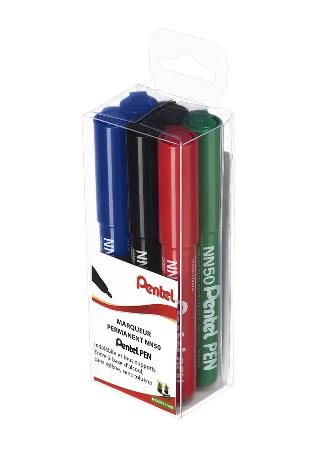 pentel-nn50-marqueurs-permanents-assortis-pochette-de-6 image 1
