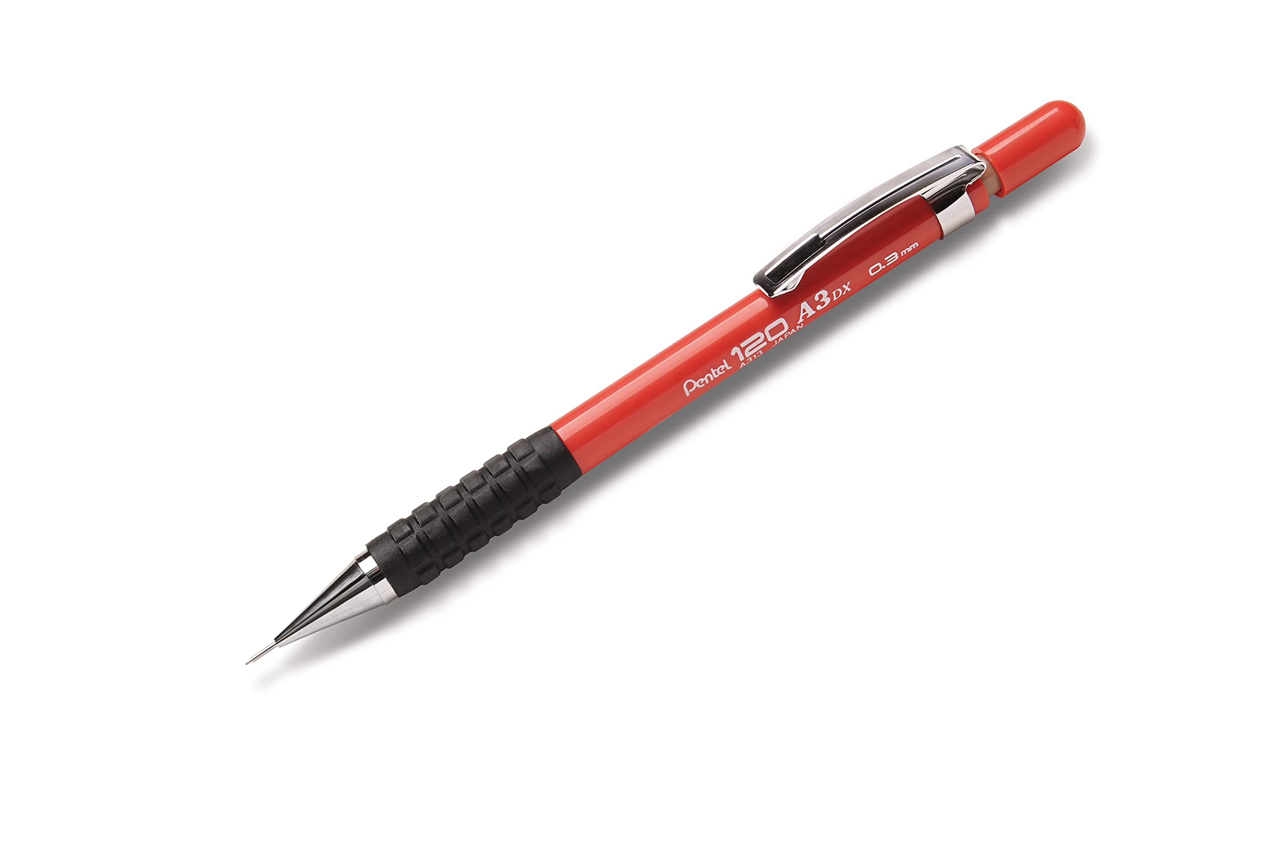 pentel-hi-graph-a313-porte-mine-0-3-mm-rouge-canon-long-4-mm image 3