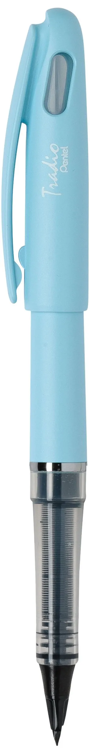 pentel-tradio-pastel-trj97-feutre-plume-lot-de-12-bleu-pastel-encre-noire image 1