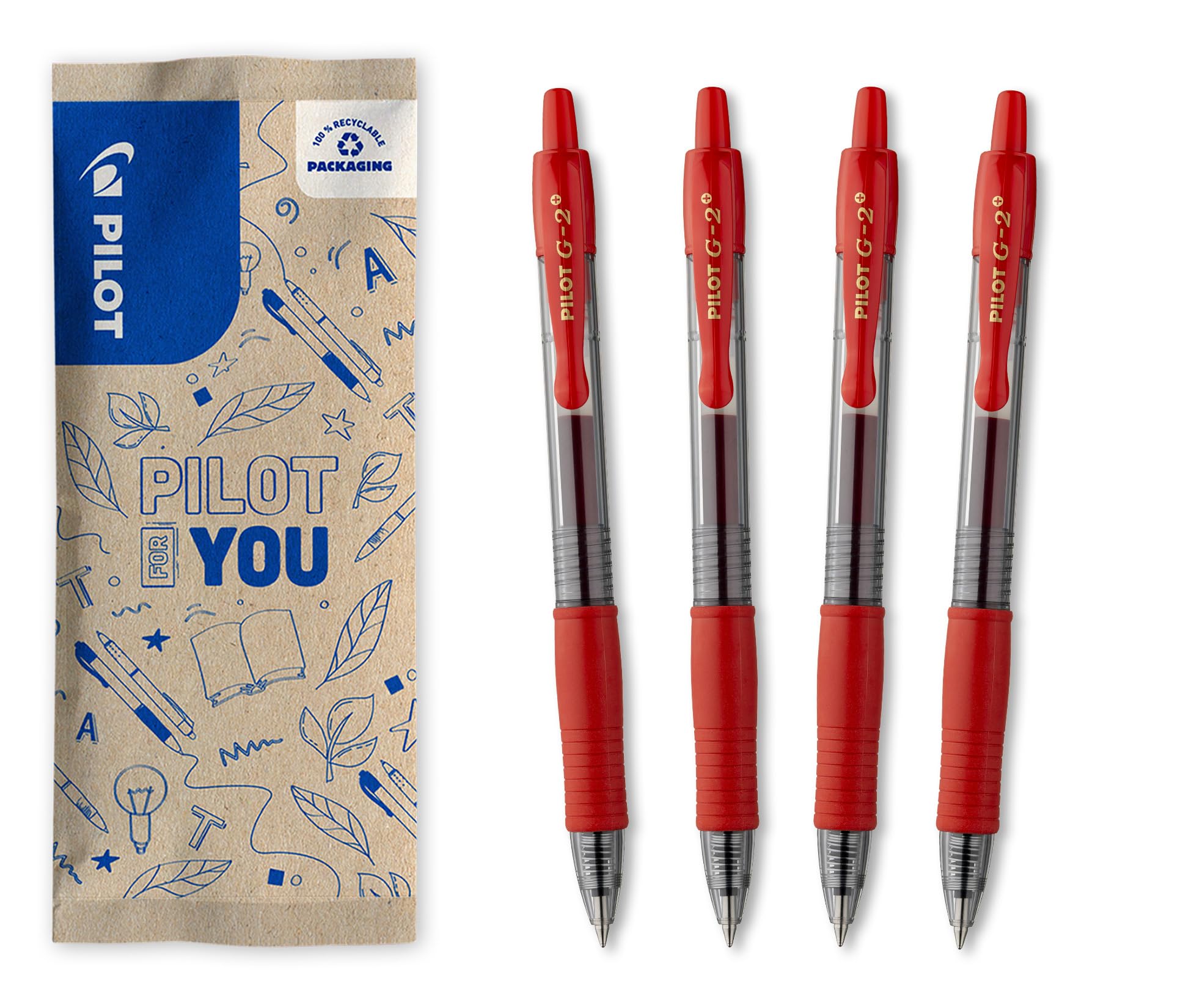 pilot-g2-plus-stylo-roller-encre-gel-r-tractable-0-7-mm-noir-bleu-rouge-vert-lot image 7