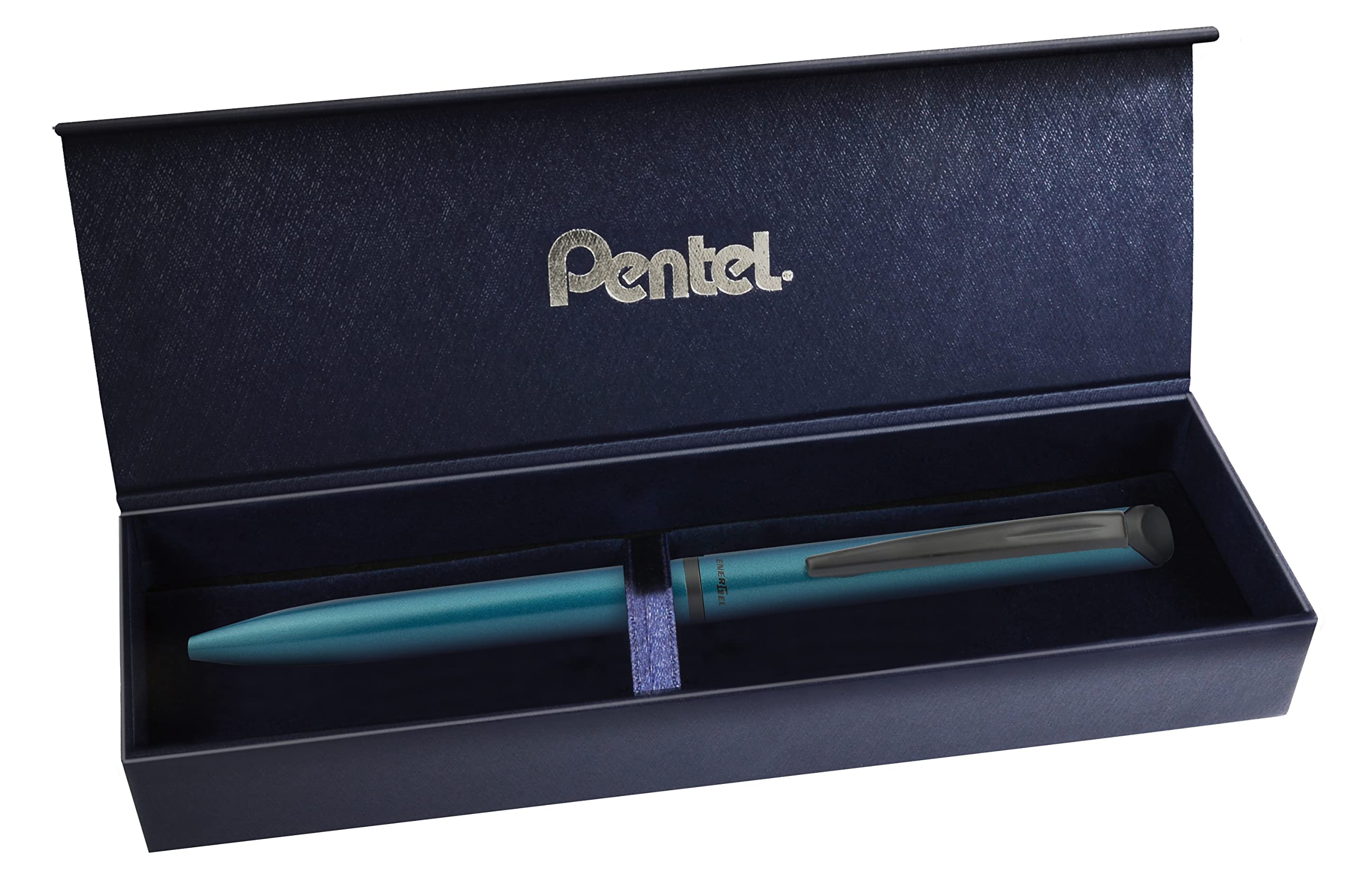 pentel-energel-bl2507-roller-gel-r-tractable-0-7-mm-m-tal-turquoise-mat-coffret- image 2