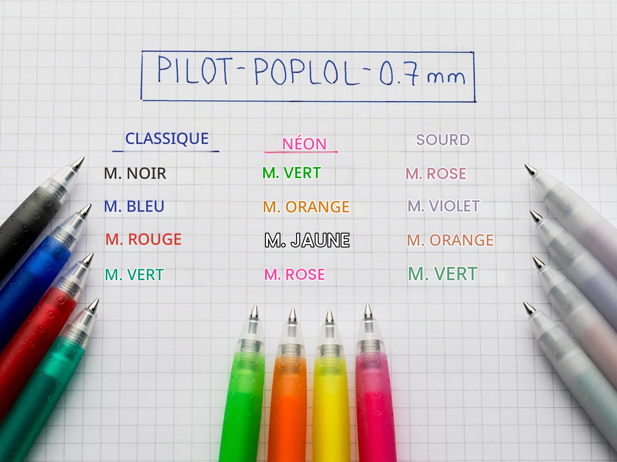 pilot-pop-lol-stylo-roller-encre-gel-r-tractable-lot-de-5-couleurs-n-ons-pointe- image 5