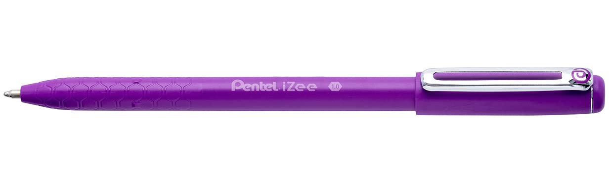 pentel-izee-bx460-lot-de-12-recharges-bille-1-0-mm-violettes-encre-basse-viscosi image 2