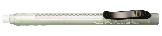 pentel-ze11t-d-lot-de-12-gommes-stylo-clic-eraser-corps-vert-translucide-gomme-b image 1