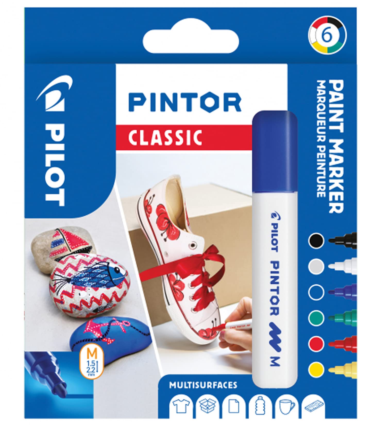pilot-pintor-m-tal-pochette-de-6-marqueurs-peinture-pointe-moyenne-couleurs-m-ta image 8