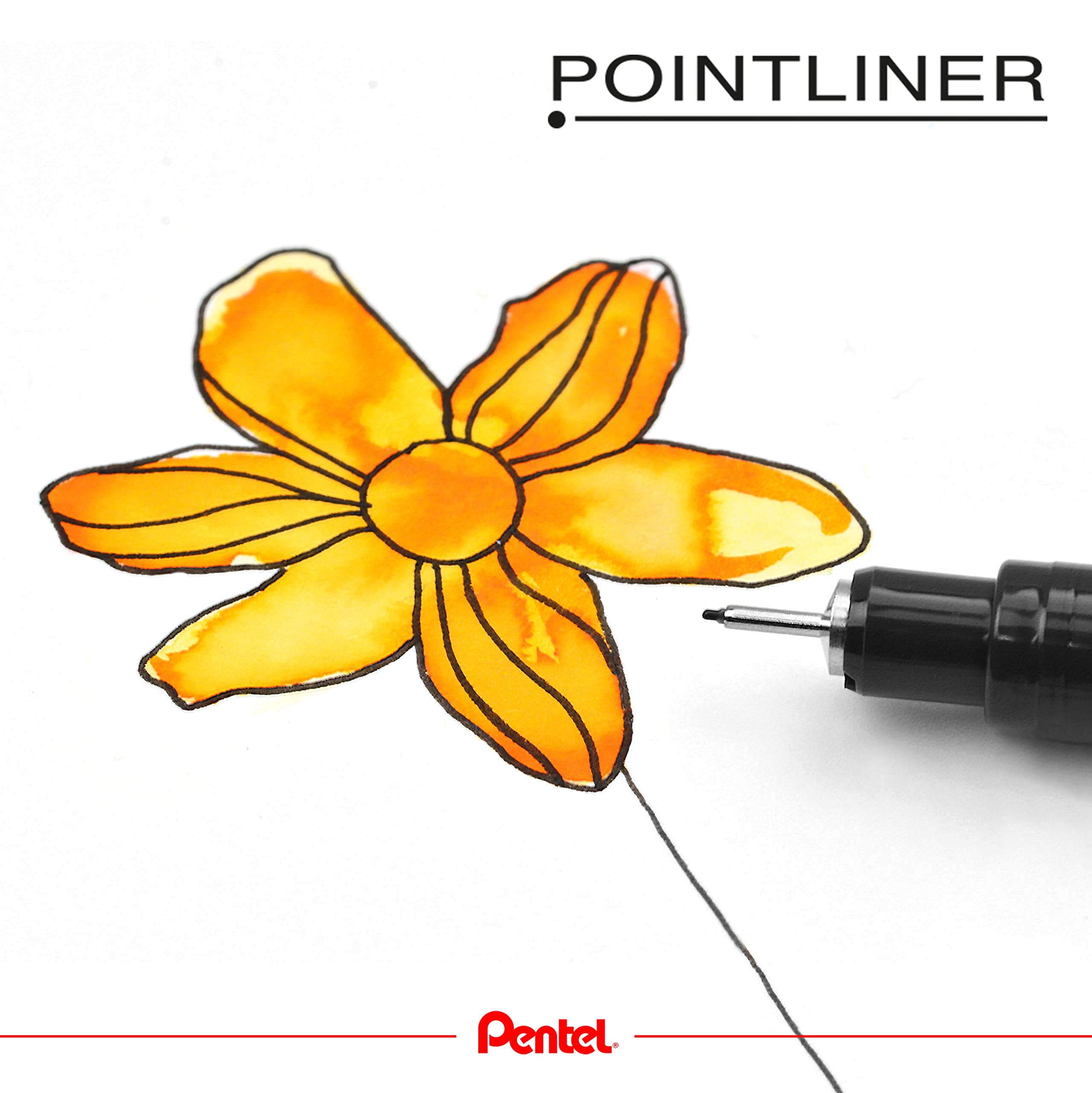 pentel-arts-pointliner-s20p-feutre-technique-0-5-mm-gris-lot-de-12 image 2