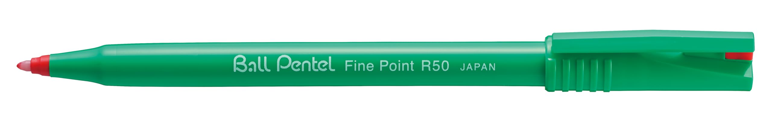 pentel-ball-r50-b-feutre-bille-0-8-mm-encre-rouge-pack-de-12 image 7