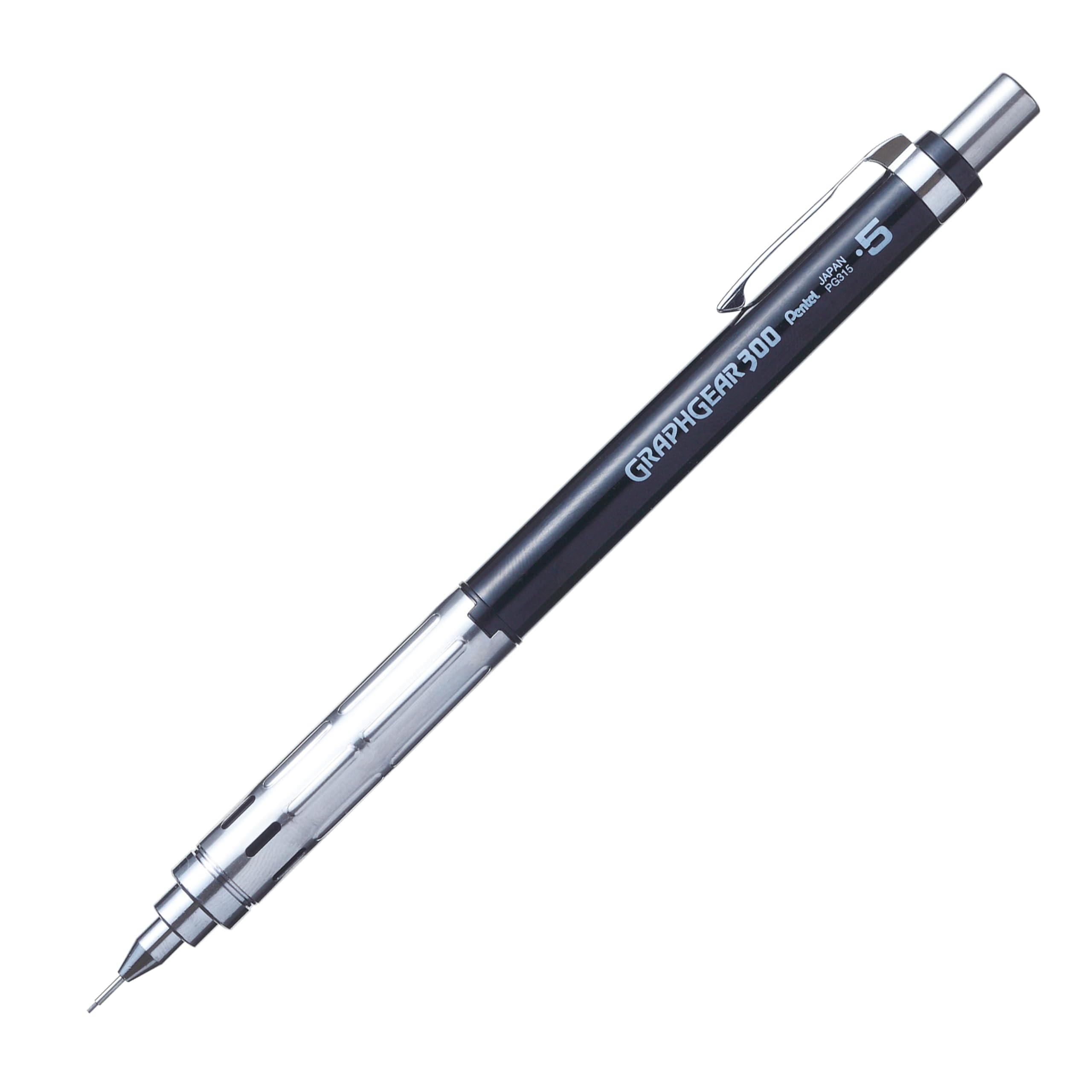 pentel-graphgear-300-pg315-lot-de-12-porte-mines-techniques-0-5-mm-corps-noir image 3
