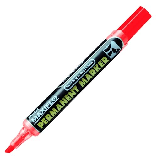 pentel-maxiflo-nlf60-bo-marqueur-permanent-bouton-poussoir-pointe-biseaut-e-roug image 3