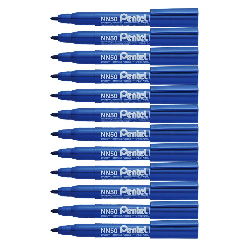 pentel-nn50-a-marqueur-permanent-pointe-conique-moyenne-noir-lot-de-12 image 5
