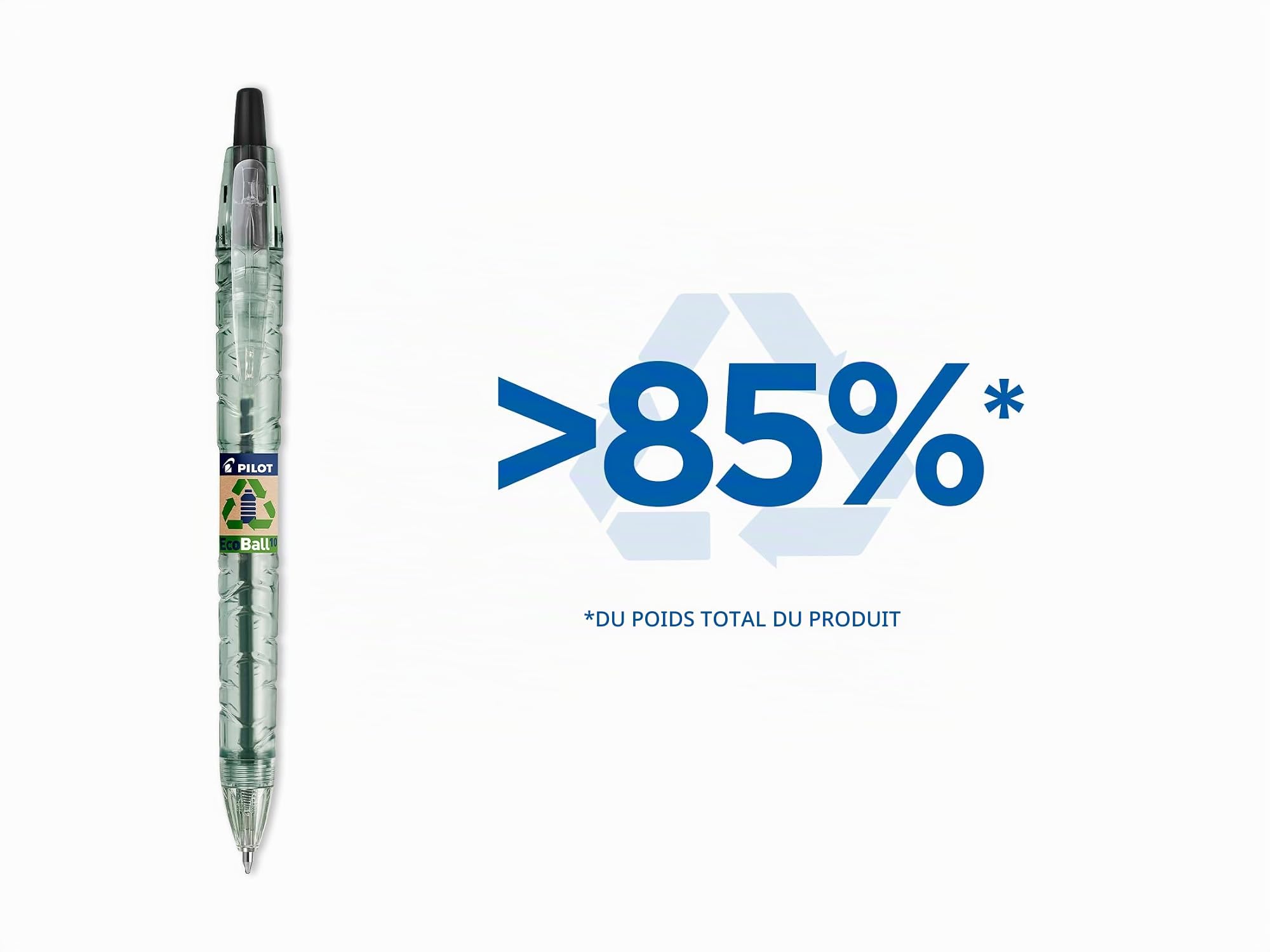 pilot-b2p-ecoball-begreen-stylo-bille-r-tractable-1-0-mm-bleu-lot-de-10-10-recha image 3