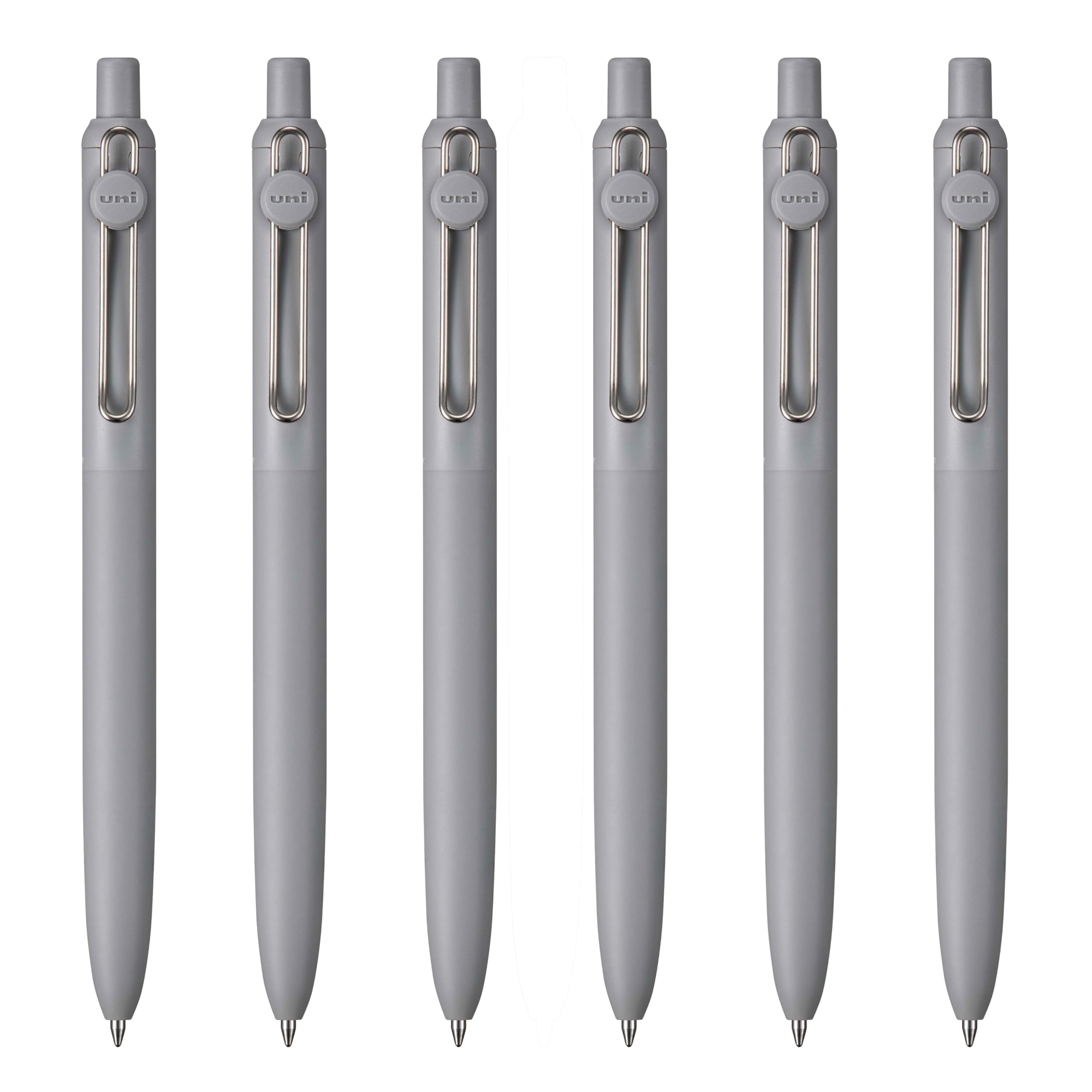uni-ball-zento-roller-encre-gel-liquide-r-tractable-0-7-mm-noir-lot-de-6 image 1