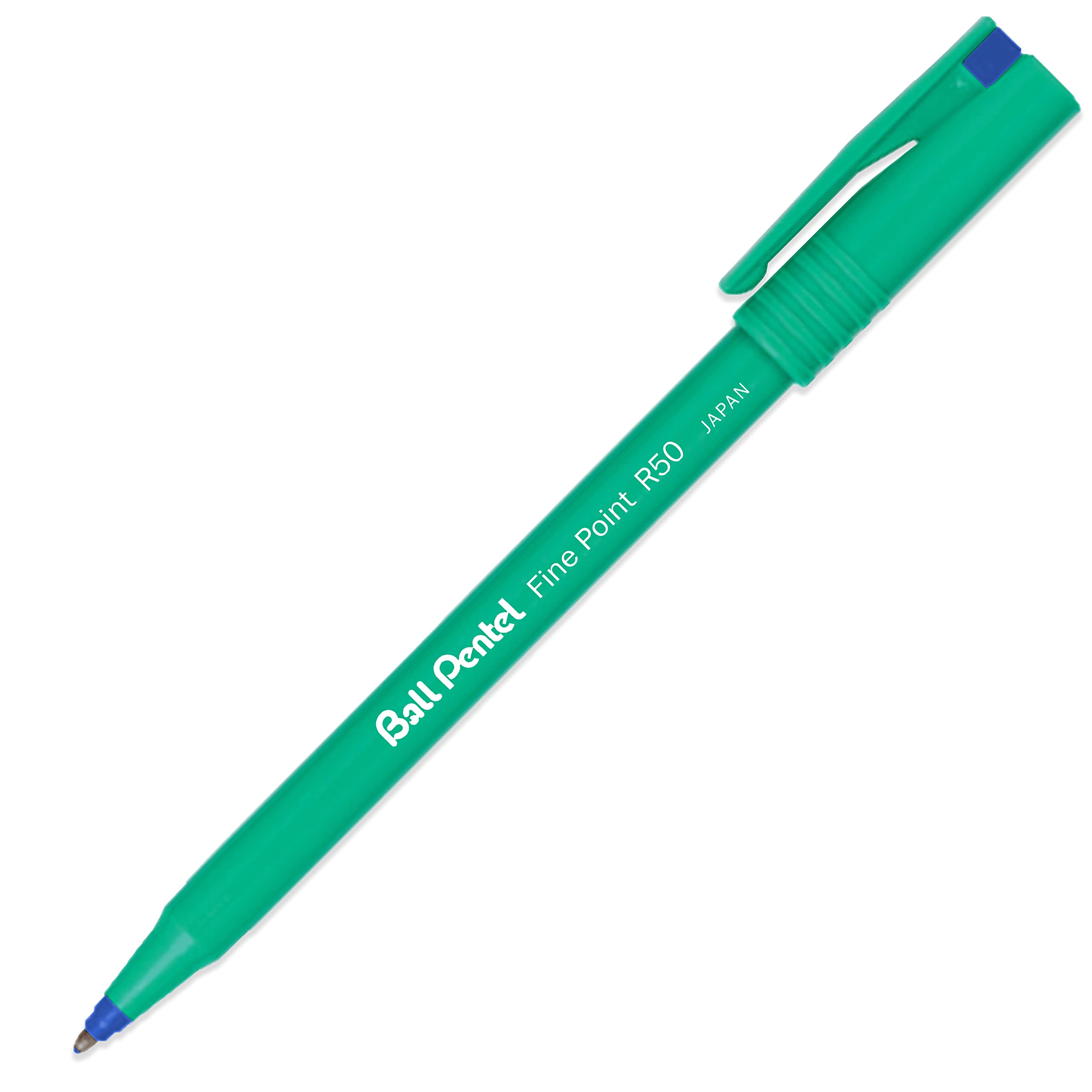 pentel-r50-roller-encre-liquide-0-8-mm-lot-de-4-noir-bleu-rouge-vert image 3