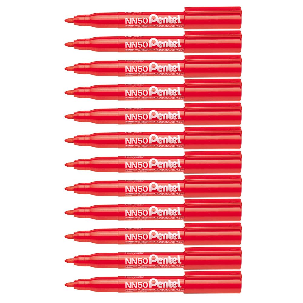 pentel-nn50-a-marqueur-permanent-pointe-conique-moyenne-noir-lot-de-12 image 4