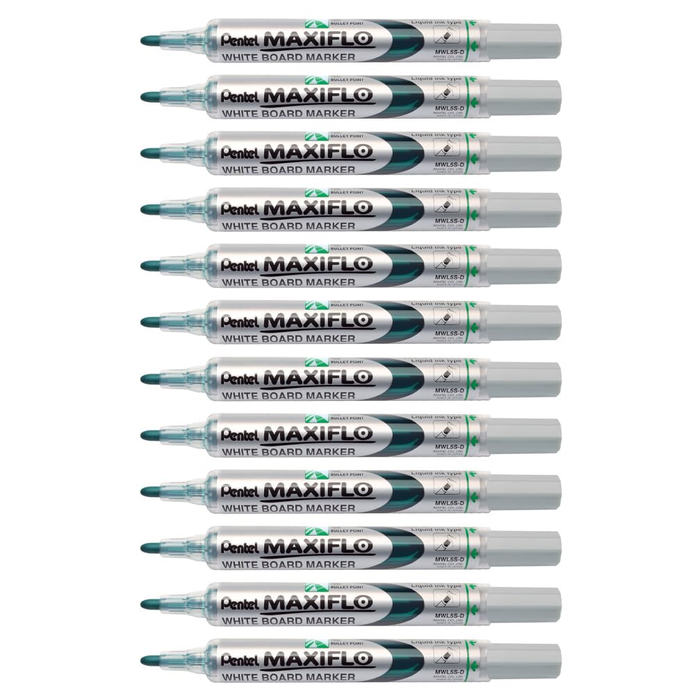 pentel-maxiflo-mwl5s-marqueur-tableau-blanc-jaune-lot-de-12-pointe-conique image 8