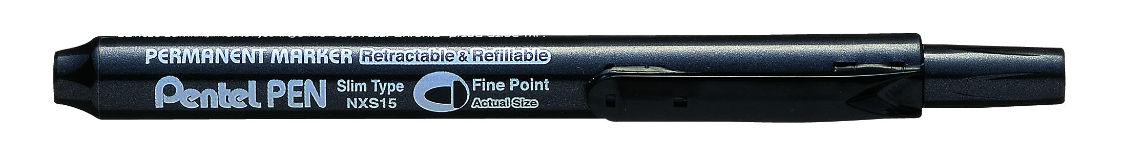 pentel-pen-nxs15-ao-marqueur-permanent-r-tractable-noir-pointe-conique-moyenne-l image 2