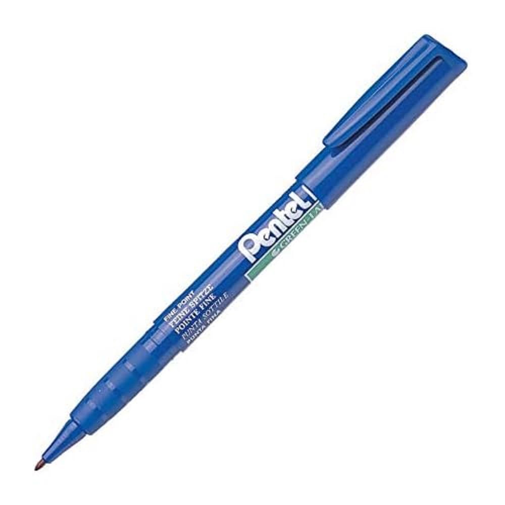 pentel-pen-lot-de-12-marqueurs-permanents-bleu image 4