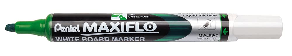pentel-maxiflo-mwl6s-4-marqueur-tableau-blanc-pointe-biseaut-e-pochette-4-couleu image 5