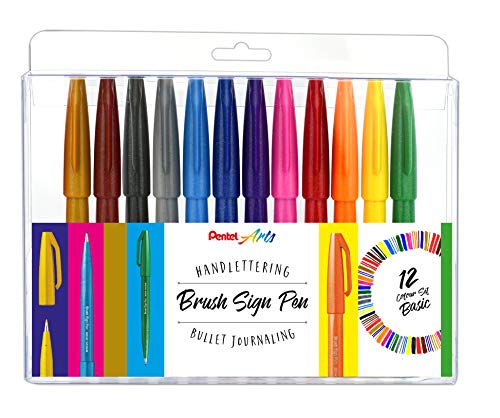 pentel-ses15-brush-sign-pen-feutre-pinceau-couleurs-assorties-tui-de-12 image 5