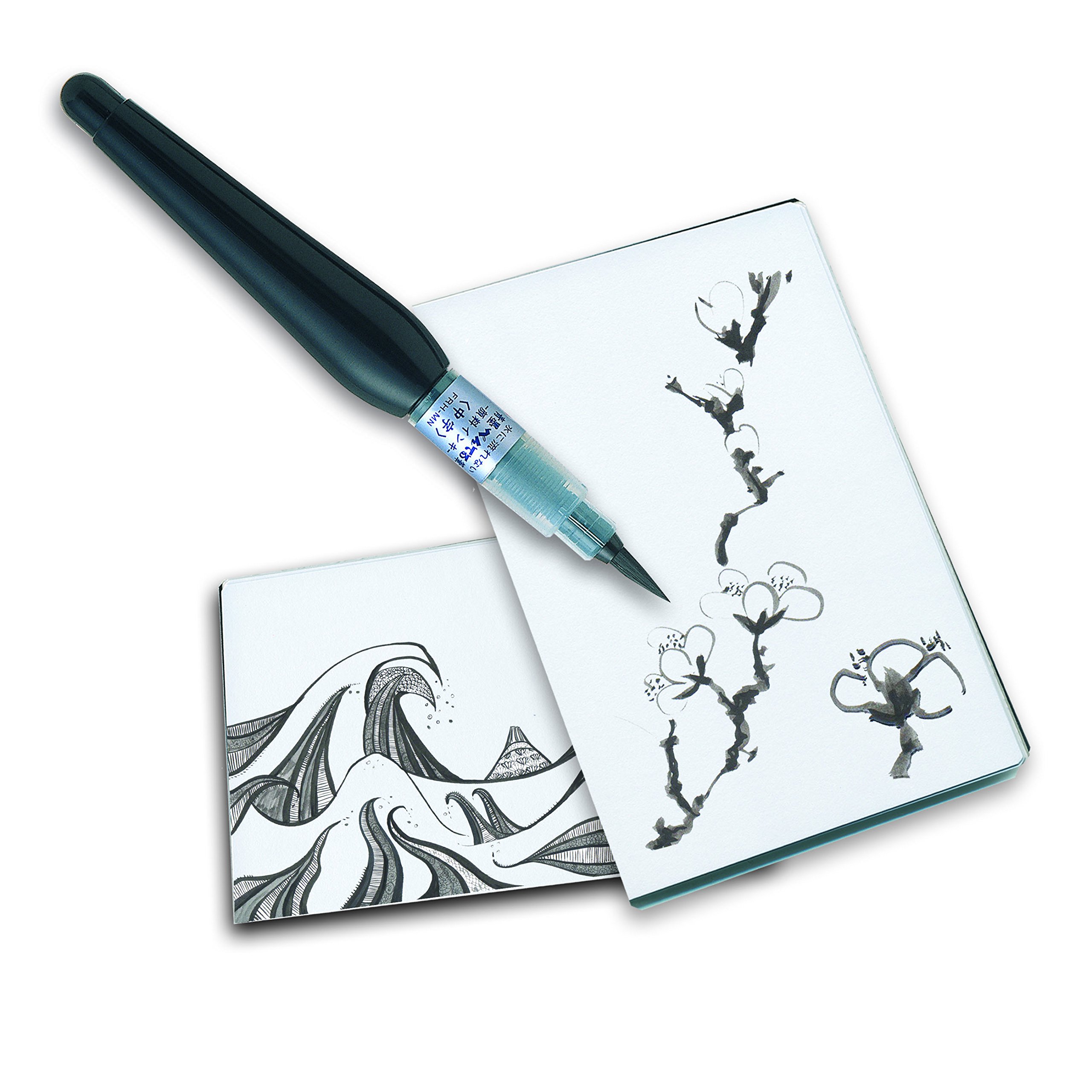 pentel-art-brush-frh-pinceau-r-serve-d-encre-grise-10-ml-pointe-moyenne image 2