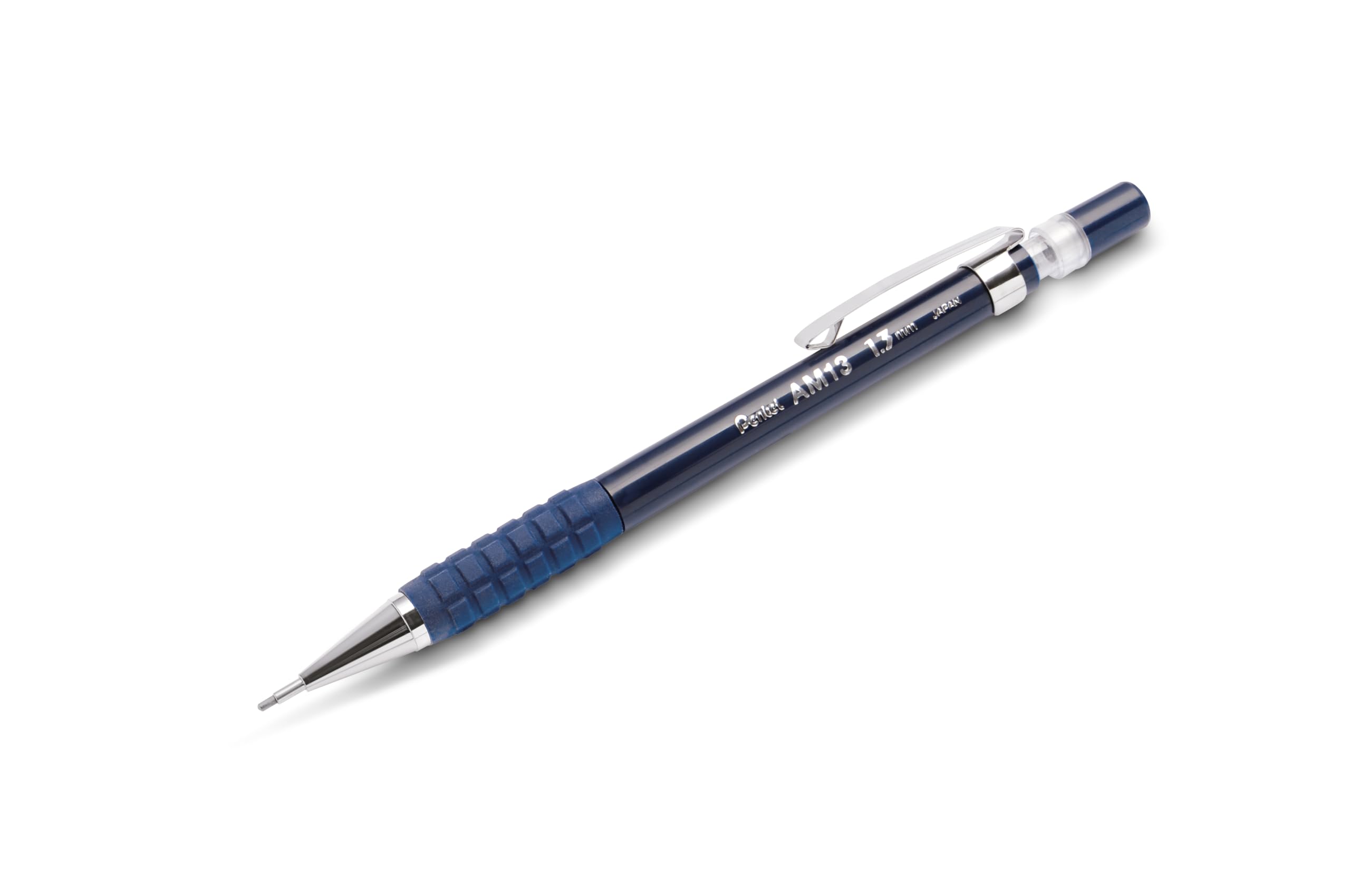 pentel-am13-porte-mine-1-3-mm-bleu-fonc-lot-de-12-avec-mines-hb image 1