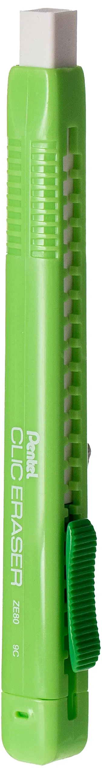 pentel-ze80-k-clic-eraser-stylo-gomme-rechargeable-vert-clair-lot-de-12 image 1