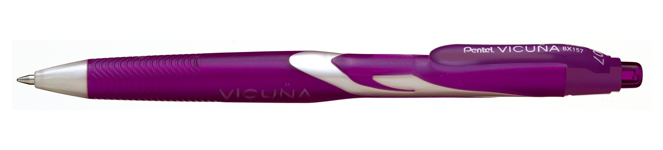 pentel-vicuna-stylo-bille-r-tractable-rose-lot-de-12-pointe-fine-0-7-mm image 4