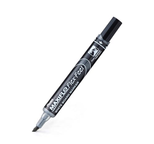 pentel-maxiflo-flex-feel-marqueur-tableau-blanc-noir-pointe-flexible-lot-de-12 image 7