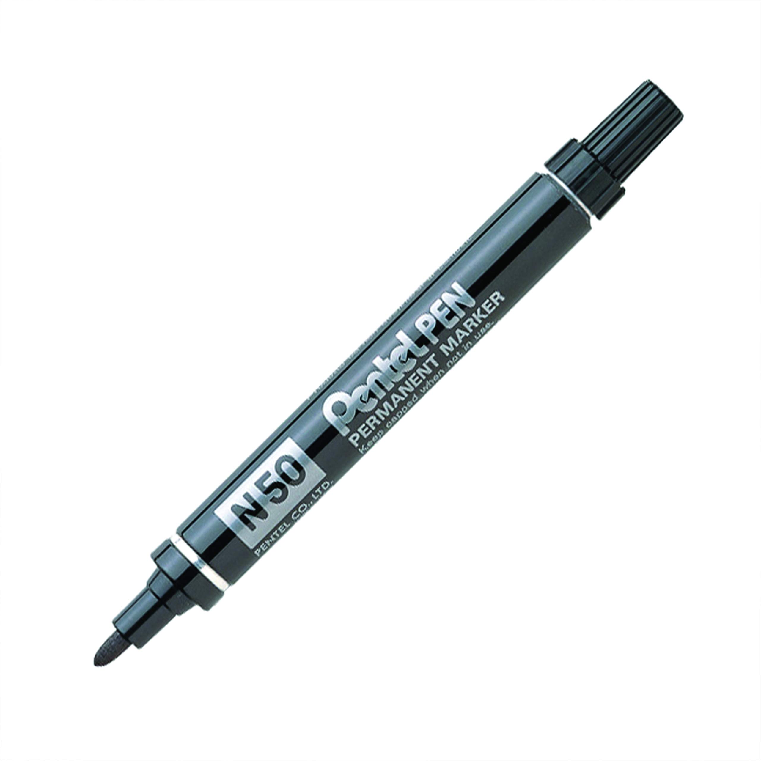 pentel-pen-lot-de-12-marqueurs-permanents-r-tractables-rouge image 3