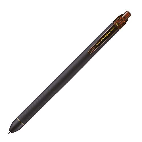pentel-energel-stylo-roller-r-tractable-0-7-mm-marron-corps-noir-mat image 8