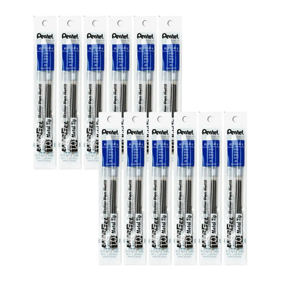 pentel-energel-lr10-c-recharges-gel-1-0-mm-bleu-bo-te-de-12 image 1