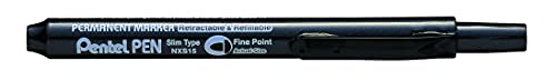 pentel-pen-nxs15-ao-marqueur-permanent-r-tractable-noir-pointe-conique-moyenne-l image 4