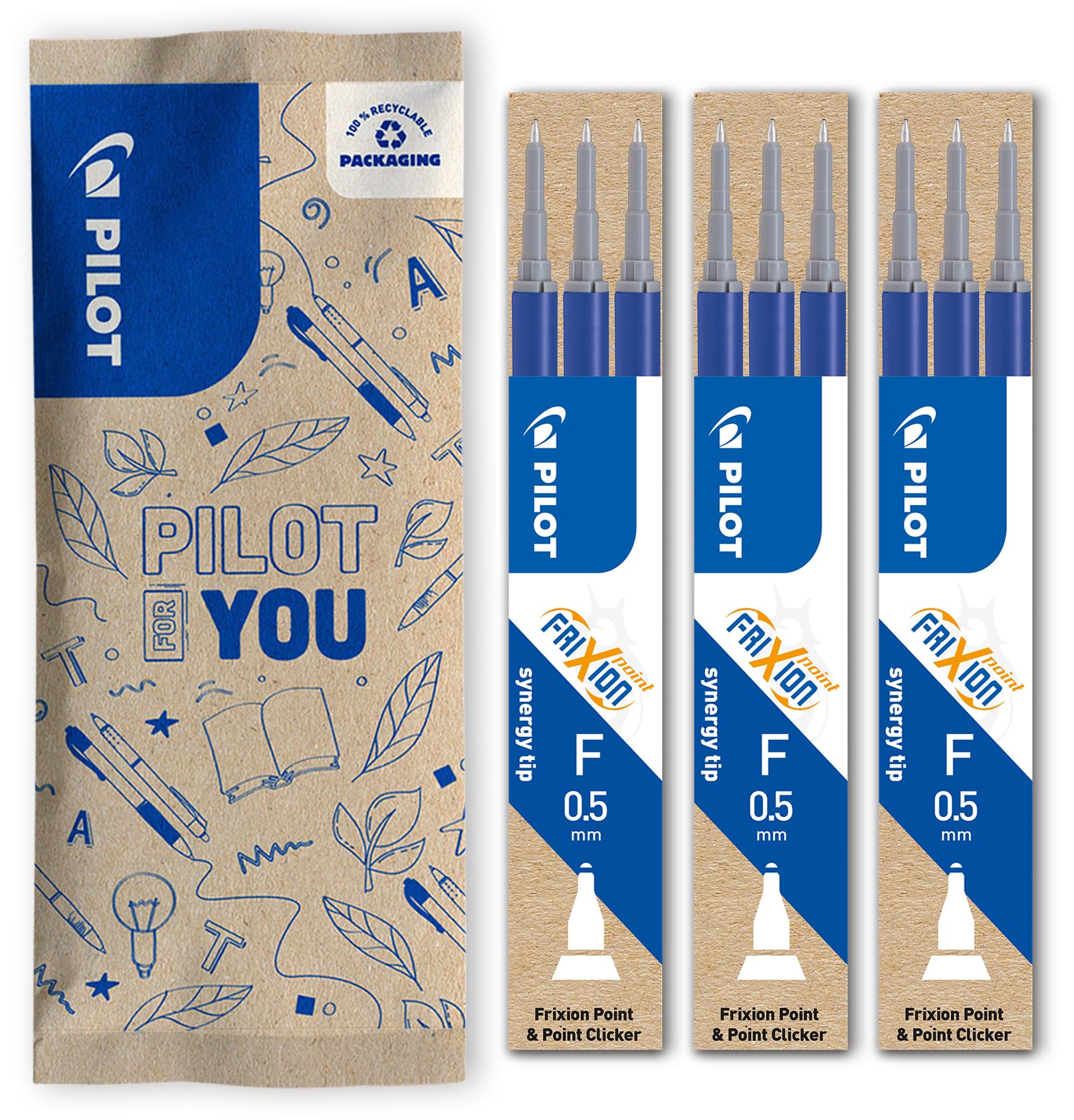pilot-frixion-recharge-stylo-effa-able-pointe-fine-noir-lot-de-9-3-tuis-de-3 image 6