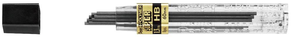pentel-super-hi-polymer-ch13-lot-de-12-tuis-de-8-mines-graphite-1-3-mm-densit-b- image 3