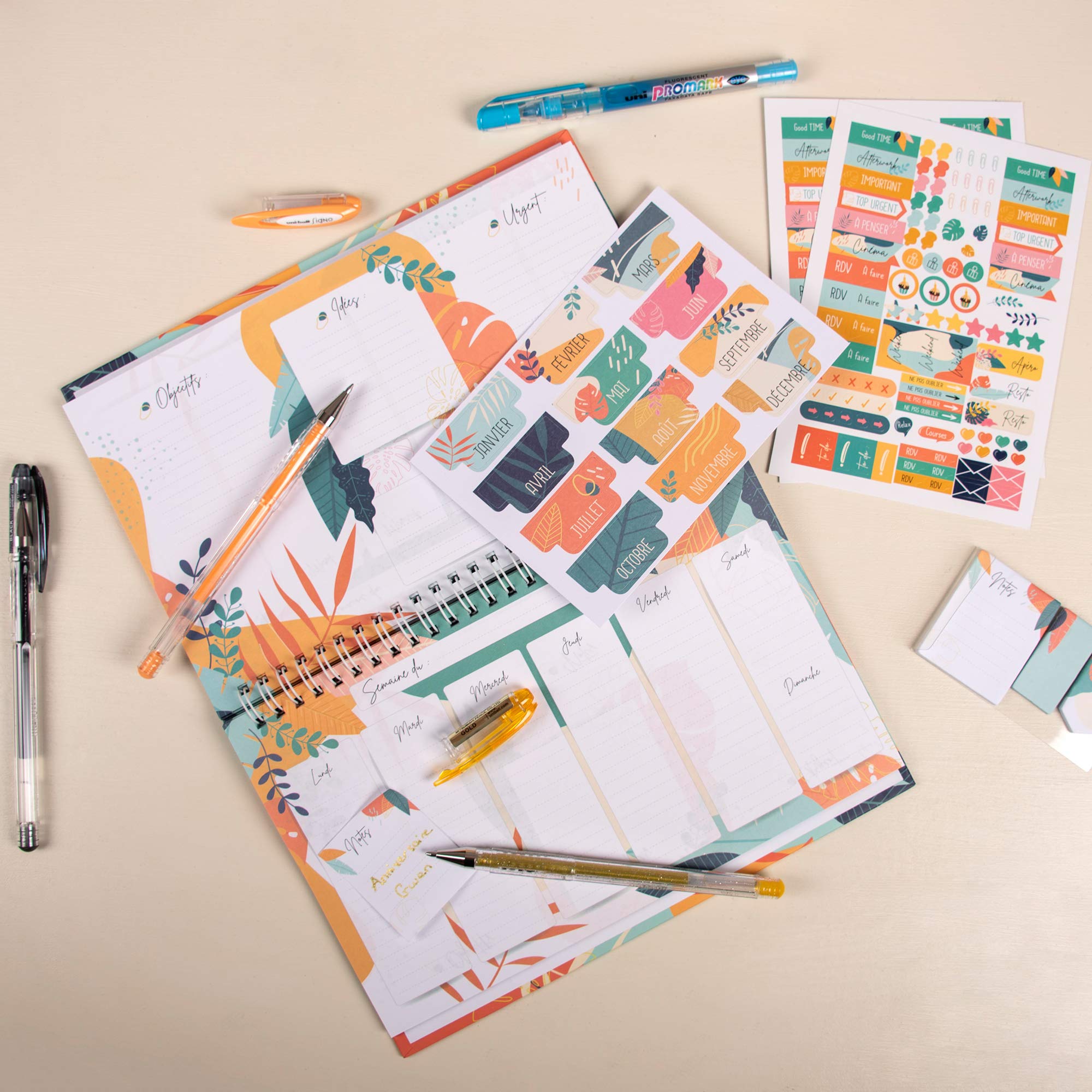uni-ball-weekly-planner-agenda-hebdomadaire-non-dat-300-accessoires image 2