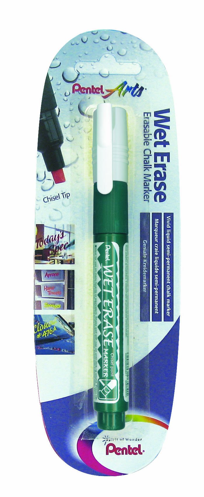 pentel-arts-smw26-marqueur-craie-blanc-pointe-biseaut-e-1-pi-ce image 2